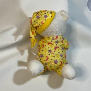 Plush Praying Bear Yellow 9.5 inches Tall Recites Now I lay Me Down to Sleep